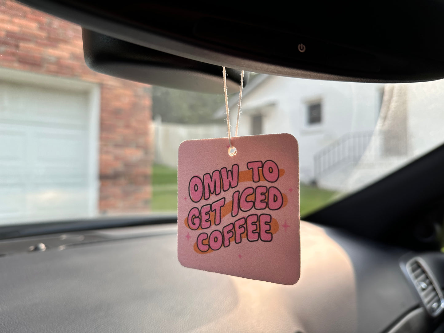 OMW to get iced coffee car freshener