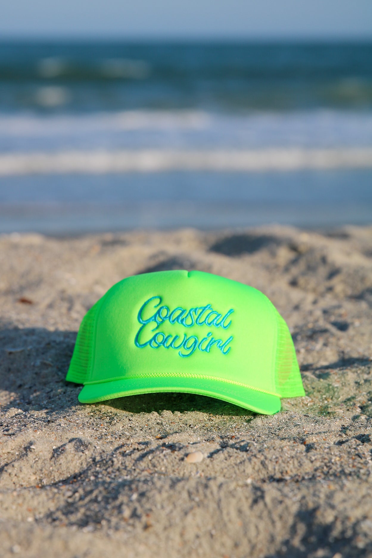 Costal Cowgirl Embroidered Mesh Back Baseball Cap