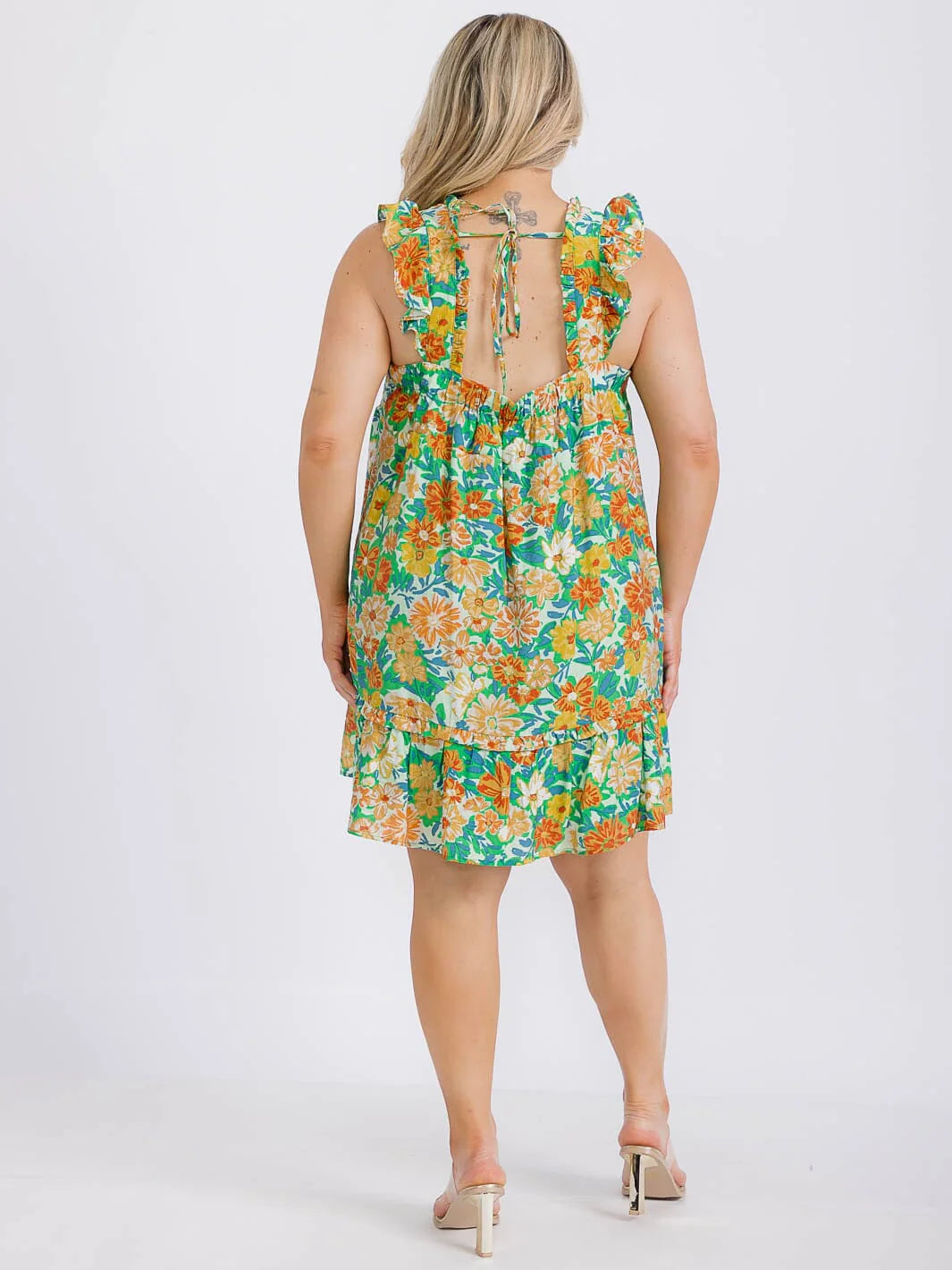 Floral Mini Dress (Plus Size)