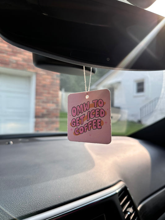 OMW to get iced coffee car freshener