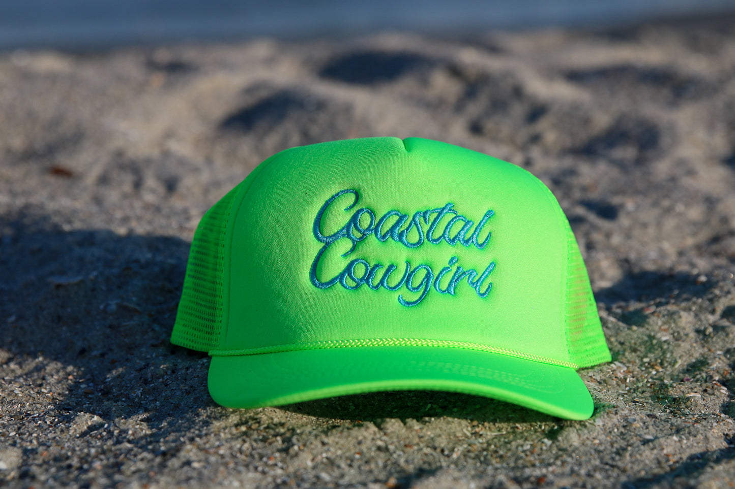 Costal Cowgirl Embroidered Mesh Back Baseball Cap