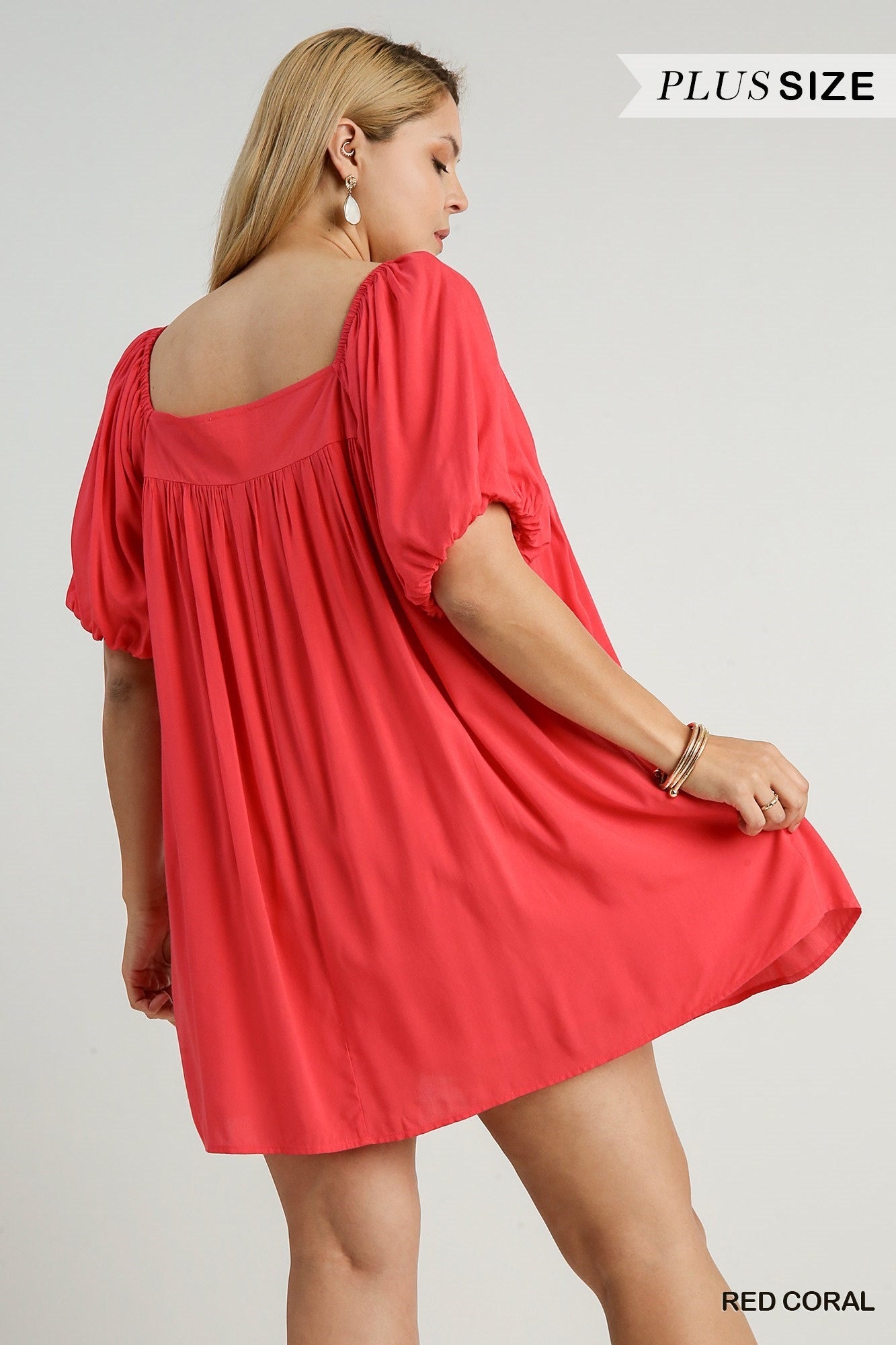Squared Neckline Mini Dress