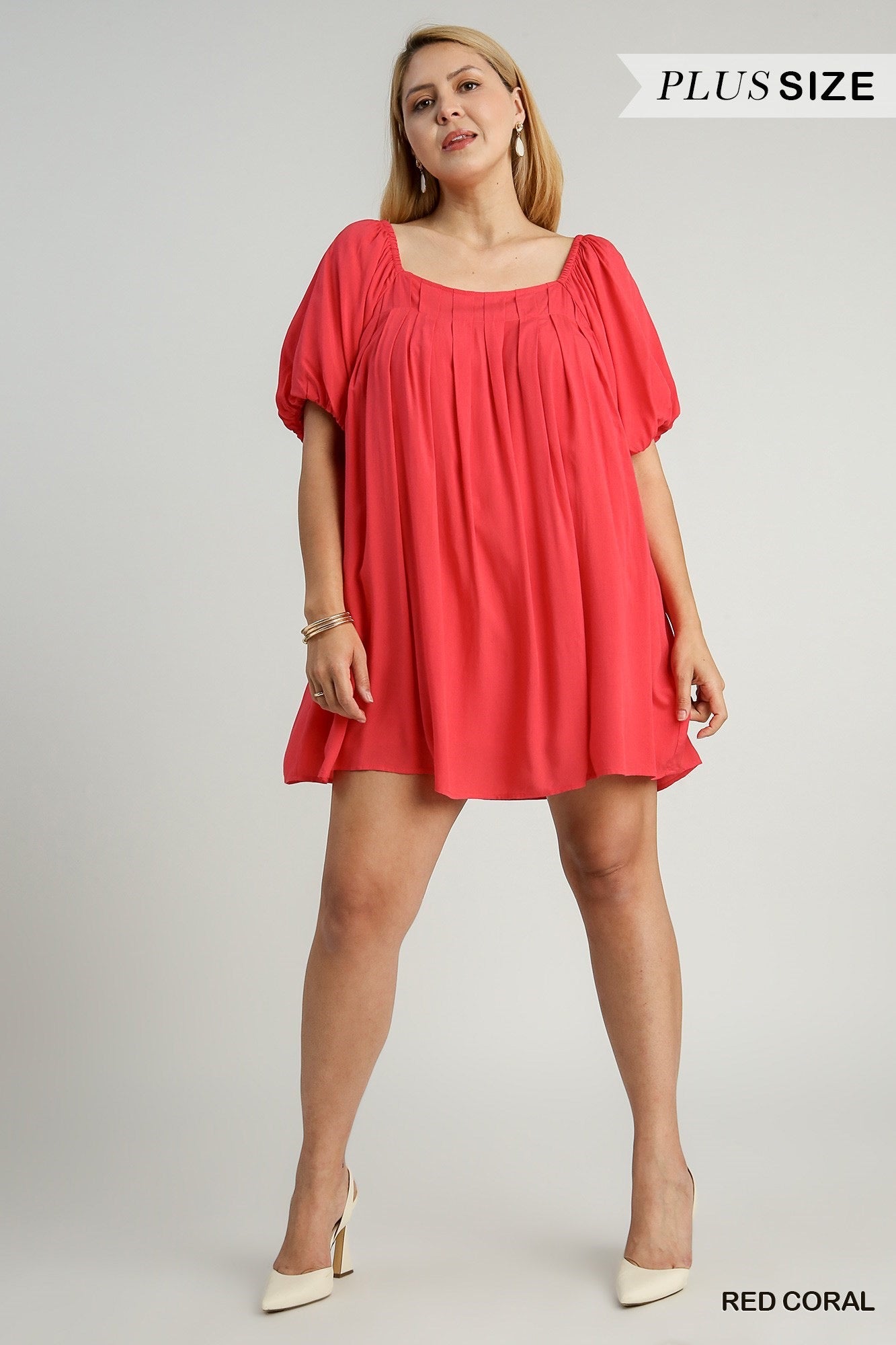 Squared Neckline Mini Dress