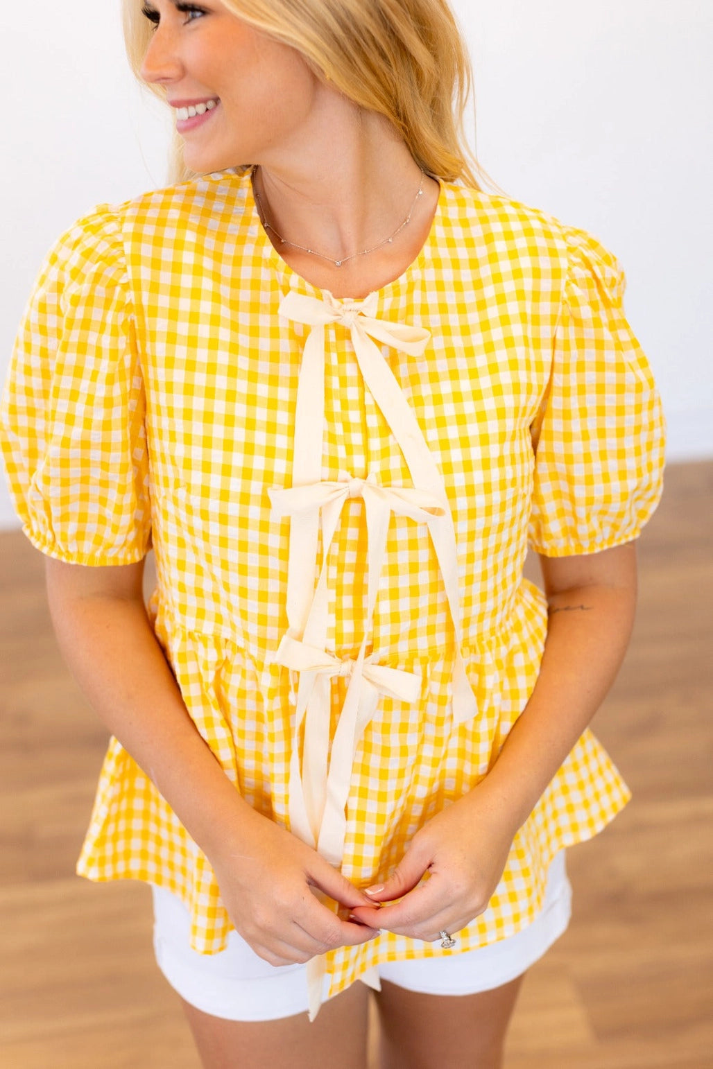 Yellow Gingham Blouse