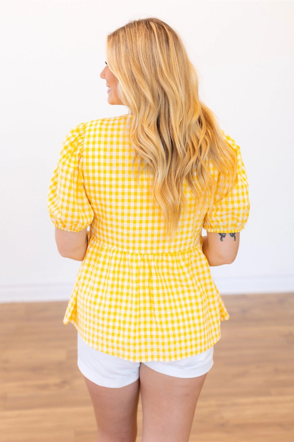 Yellow Gingham Blouse